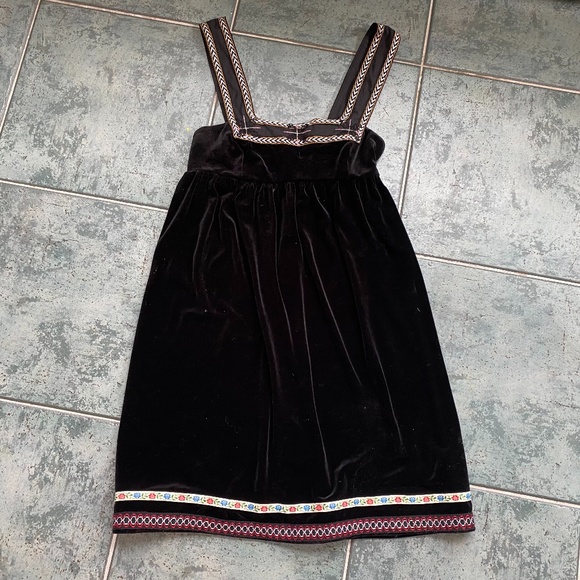 Free People Dresses & Skirts - Free People Black Velvet Jumper